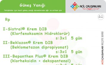 Güneş Yanığı Reçetesi