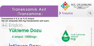 Traneksamik Asit (TXA) Transamine Uygulama  Akıl Kartı
