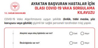 COVID-19 Triaj ( Vaka Sorgulaması ) 2 Ağustos