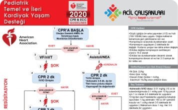 Pediatrik İleri Yaşam Desteği AHA 2020 Akıl Kartı
