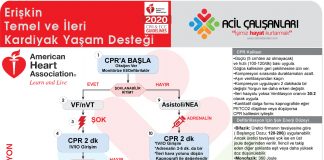 Yetişkin İleri Yaşam Desteği AHA 2020 Akıl Kartı