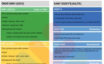 Öneri Sınıfı Kanıt Düzeyi AHA 2020