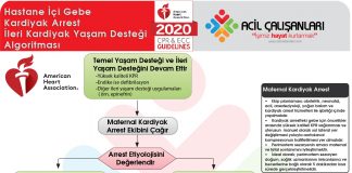 Gebe Kardiyak Arrest Algoritması Akıl Kartı AHA 2020