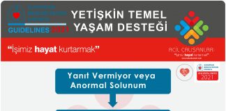 Yetişkin Temel Yaşam Desteği Akıl Kartı ERC 2021