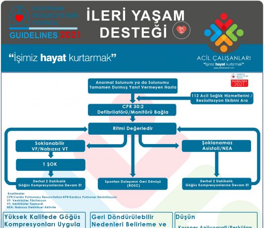 Yetişkin İleri Yaşam Desteği ERC 2021 Akıl Kartı