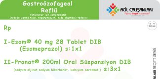Gastroözofageal Reflü Reçetesi