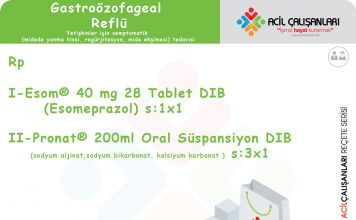 Gastroözofageal Reflü Reçetesi