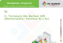 Hordeolum (Arpacık) Reçetesi