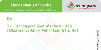 Hordeolum (Arpacık) Reçetesi