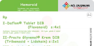 Hemoroid Reçetesi