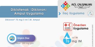 Diklofenak (Dikloron) Ampul Uygulama Akıl Kartı