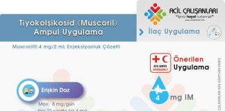 Tiyokolşikosid (Muscoril) Ampul Uygulama