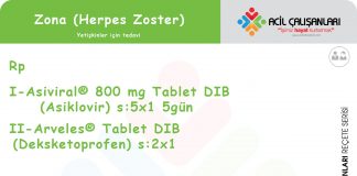 Zona (Herpes Zoster) Reçetesi