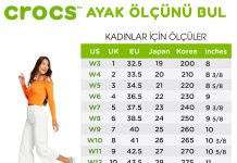 Crocs Terlik Beden Tablosu