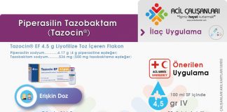 Piperasilin Tazobaktam (Tazocin®) Uygulama