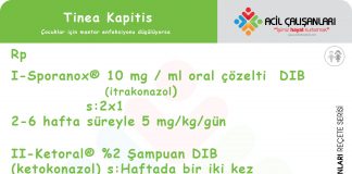 Tinea Kapitis (Saçlı Deri Mantarı) Reçetesi
