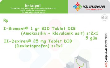 Erizipel Reçetesi