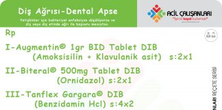 Diş Enfeksiyonları Reçetesi