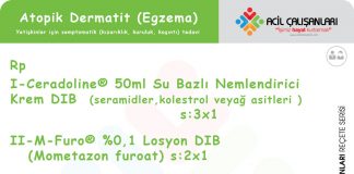 Egzema (Atopik Dermatit) Reçetesi