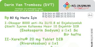 Derin Ven Trombozu (DVT) Tedavi Reçetesi