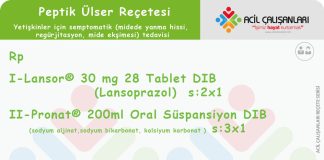 Peptik Ülser Reçetesi