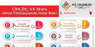 Atrial Fibrilasyon İnme Risk Değerlendirmesi (CHA2DS2-VA) Skoru Akıl Kartı