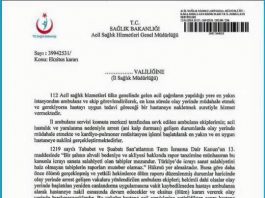 Eksitus Kararı Genelge 12 Ocak 2016