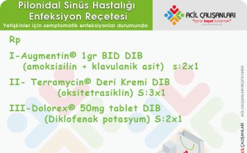 Pilonidal Sinüs Enfeksiyon Reçetesi