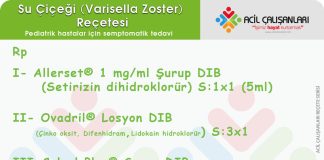Su Çiçeği (Varisella Zoster) Reçetesi