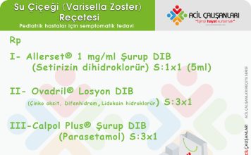 Su Çiçeği (Varisella Zoster) Reçetesi