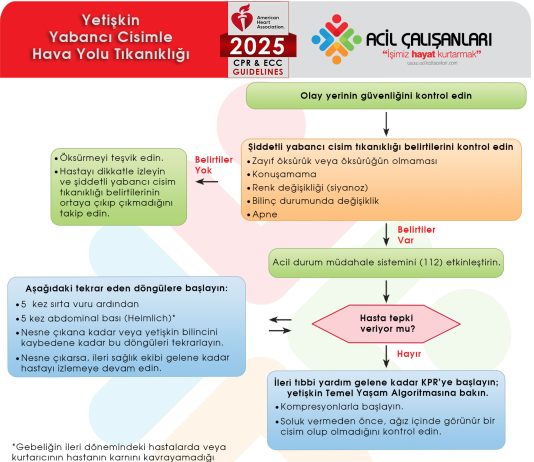Erişkin Hastalarda Yabancı Cisim Tıkanıklığı AHA 2025
