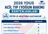 2026 YDUS Acil Tıp (Yoğun Bakım) Kontenjanları Açıklandı!