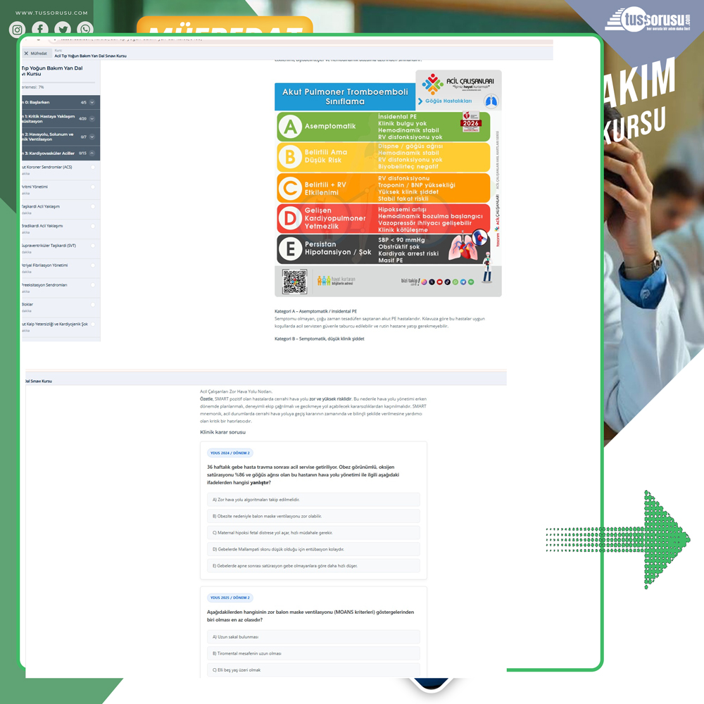 Acil Tıp Yoğun Bakım Yan Dal Kursu görüntü 9
