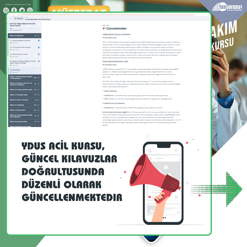 Acil Tıp Yoğun Bakım Yan Dal Kursu görüntü 10