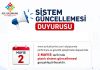 📢 Sistem Güncellemesi Duyurusu