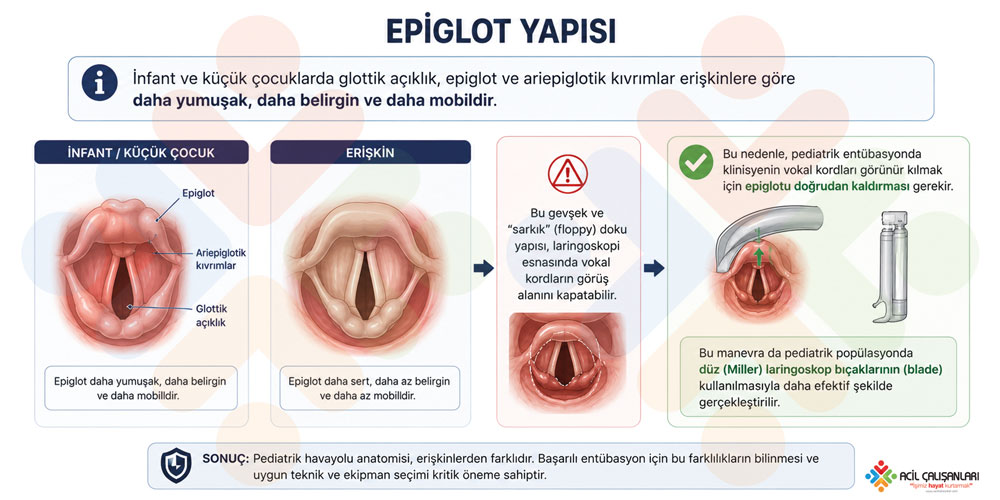 Pediatrik epiglot yapısı