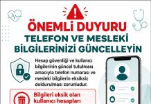Önemli Kullanıcı Bilgileri Güncelleme Duyurusu